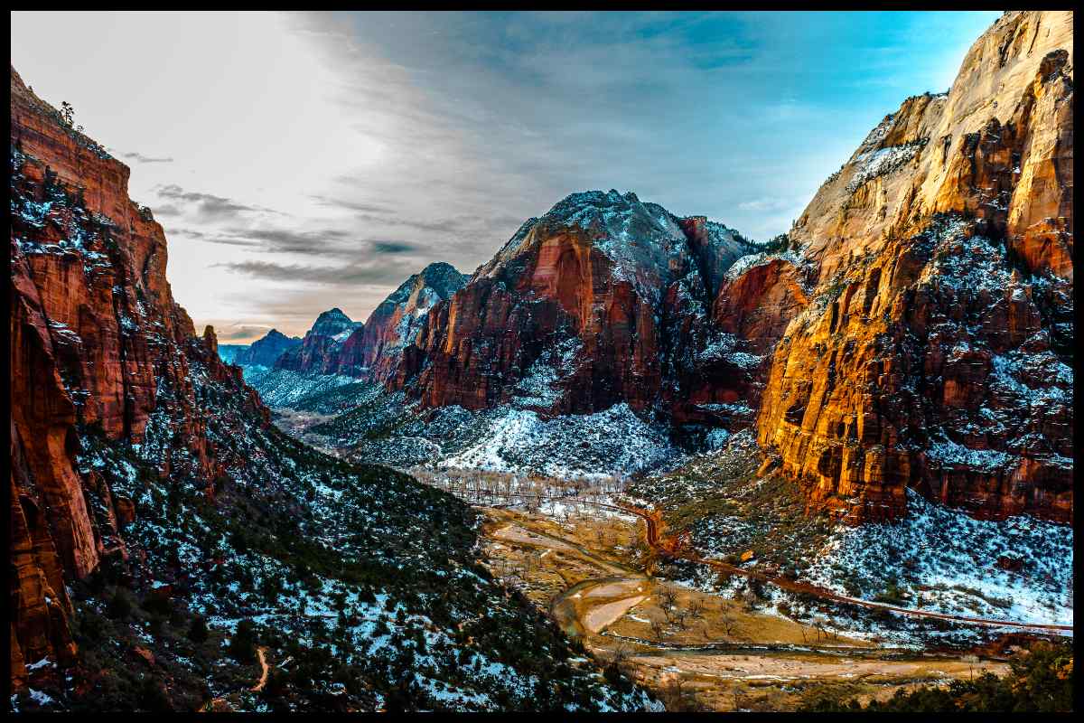 Zion National Park during winter