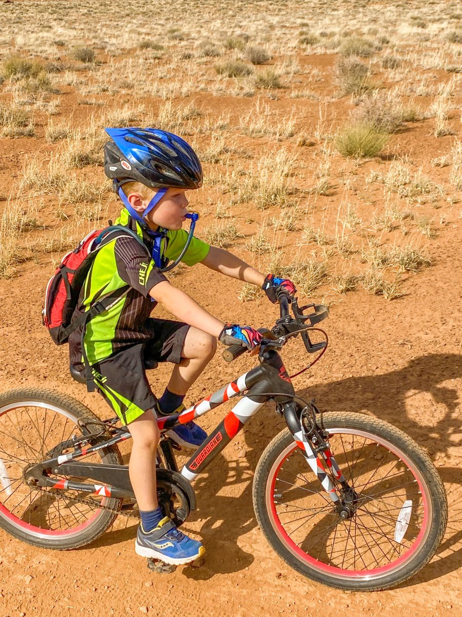 biking moab with kids
