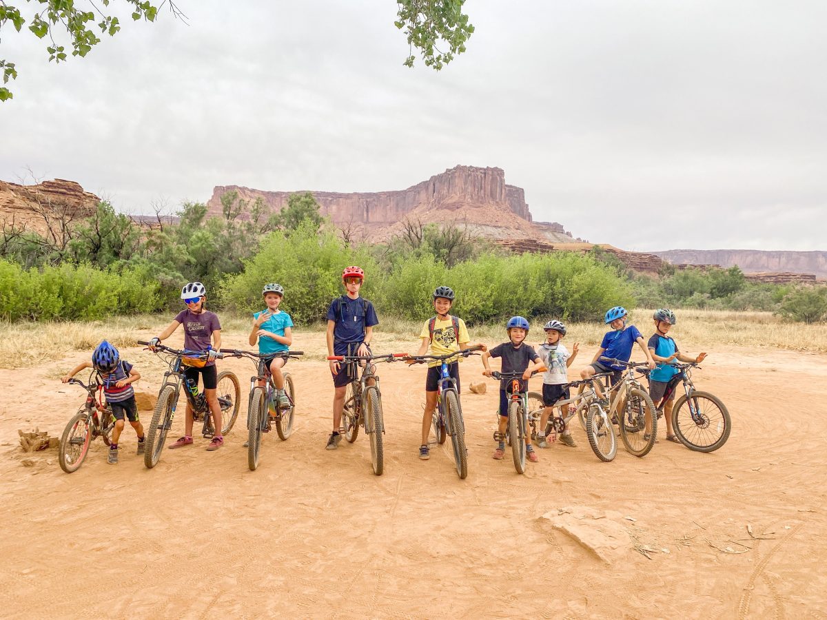 biking moab with kids white rim canyonlands bike trail
